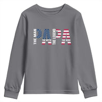 Vintage American Flag Papa The Man The Myth The Legend Youth Sweatshirt Fathers Day Gift