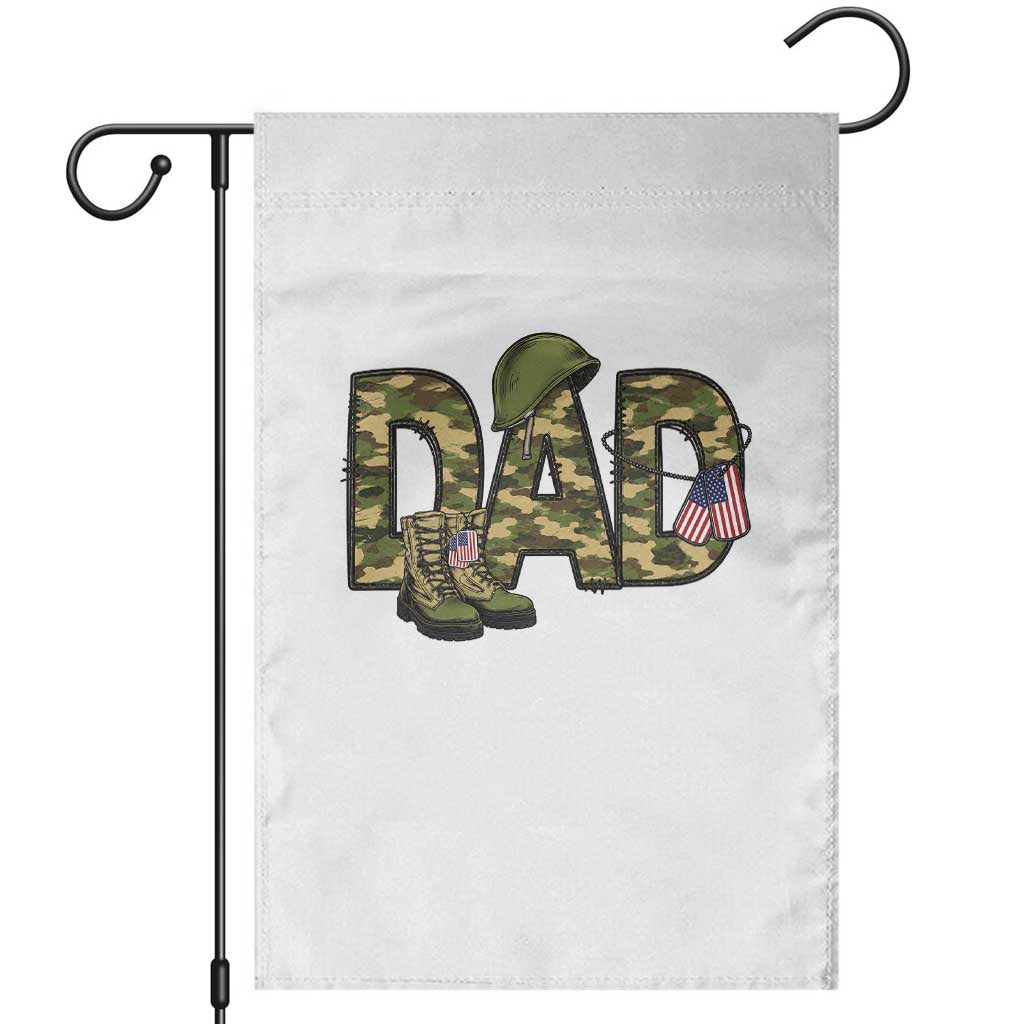 Proud Army Dad USA Flag Camo Garden Flag Fathers Day Gift