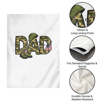 Proud Army Dad USA Flag Camo Garden Flag Fathers Day Gift