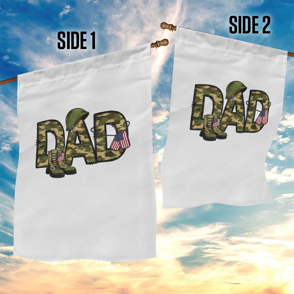 Proud Army Dad USA Flag Camo Garden Flag Fathers Day Gift