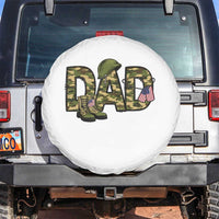 Proud Army Dad USA Flag Camo Spare Tire Cover Fathers Day Gift
