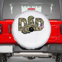 Proud Army Dad USA Flag Camo Spare Tire Cover Fathers Day Gift