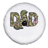 Proud Army Dad USA Flag Camo Spare Tire Cover Fathers Day Gift