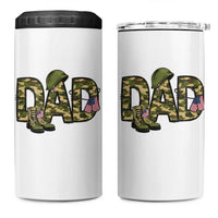 Proud Army Dad USA Flag Camo 4 in 1 Can Cooler Tumbler Fathers Day Gift