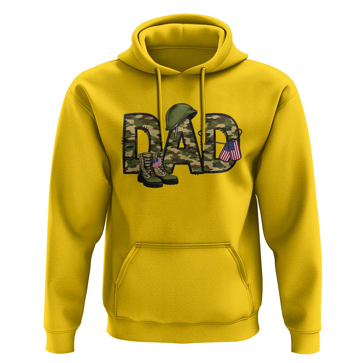 Proud Army Dad USA Flag Camo Hoodie Fathers Day Gift