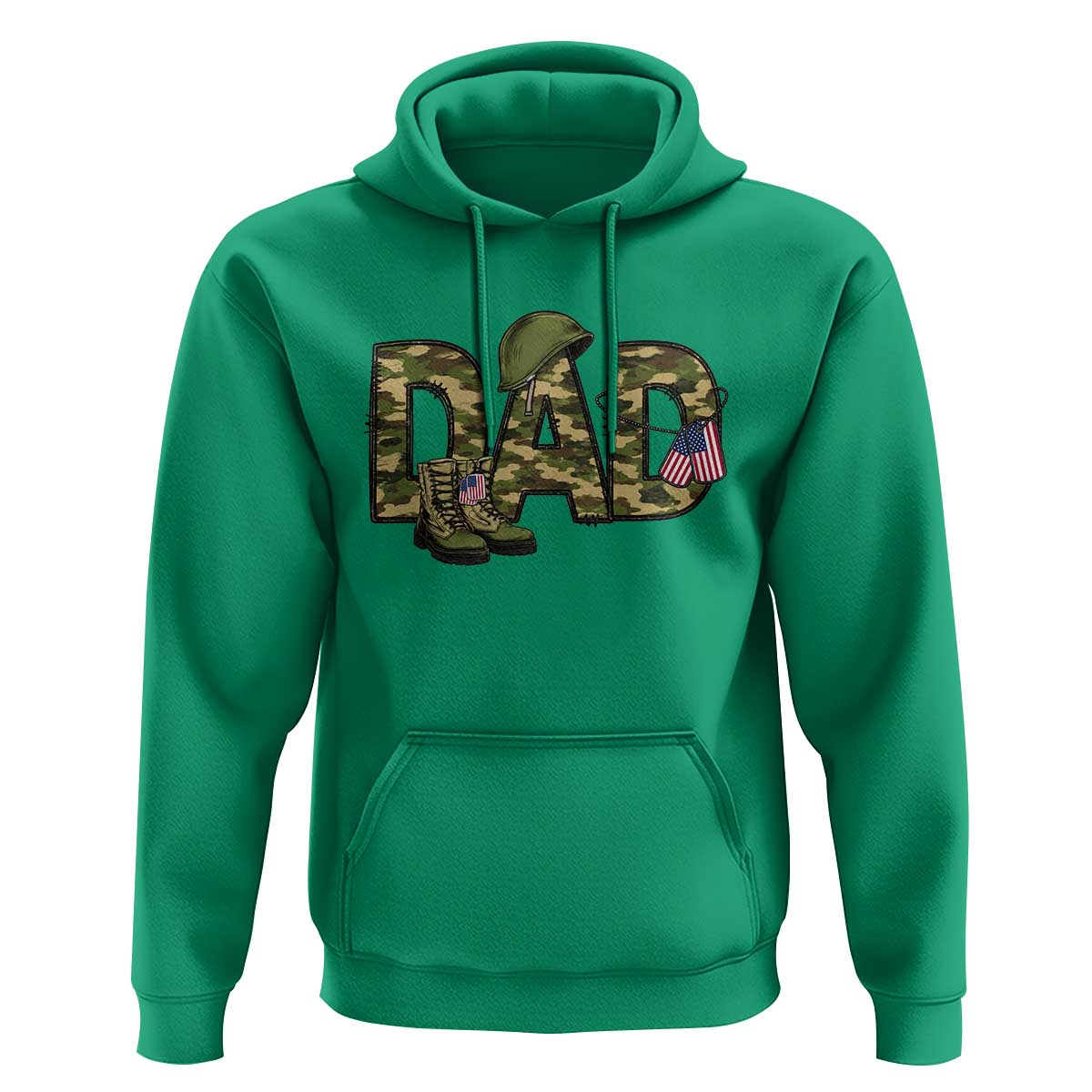 Proud Army Dad USA Flag Camo Hoodie Fathers Day Gift