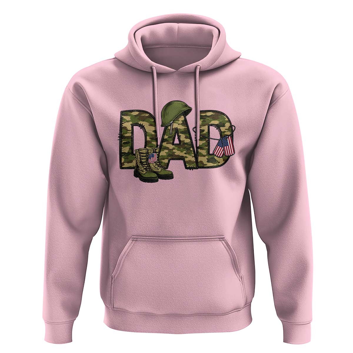 Proud Army Dad USA Flag Camo Hoodie Fathers Day Gift