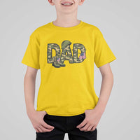 Proud Army Dad USA Flag Camo T Shirt For Kid Fathers Day Gift