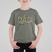 Proud Army Dad USA Flag Camo T Shirt For Kid Fathers Day Gift