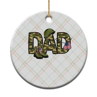Proud Army Dad USA Flag Camo Ceramic Ornament Fathers Day Gift