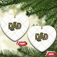 Proud Army Dad USA Flag Camo Ceramic Ornament Fathers Day Gift