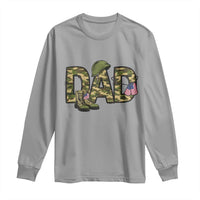 Proud Army Dad USA Flag Camo Long Sleeve Shirt Fathers Day Gift