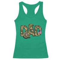 Proud Army Dad USA Flag Camo Racerback Tank Top Fathers Day Gift