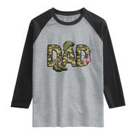 Proud Army Dad USA Flag Camo Raglan Shirt Fathers Day Gift