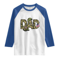 Proud Army Dad USA Flag Camo Raglan Shirt Fathers Day Gift