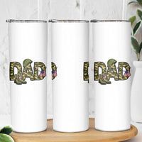Proud Army Dad USA Flag Camo Skinny Tumbler Fathers Day Gift
