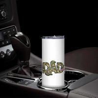 Proud Army Dad USA Flag Camo Skinny Tumbler Fathers Day Gift