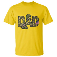 Proud Army Dad USA Flag Camo T Shirt Fathers Day Gift