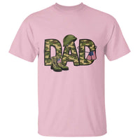 Proud Army Dad USA Flag Camo T Shirt Fathers Day Gift