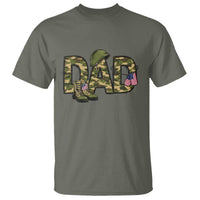 Proud Army Dad USA Flag Camo T Shirt Fathers Day Gift