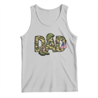 Proud Army Dad USA Flag Camo Tank Top Fathers Day Gift