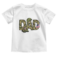 Proud Army Dad USA Flag Camo Toddler T Shirt Fathers Day Gift