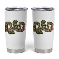 Proud Army Dad USA Flag Camo Tumbler Cup Fathers Day Gift