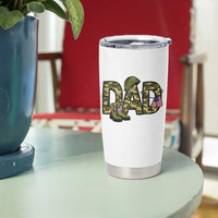 Proud Army Dad USA Flag Camo Tumbler Cup Fathers Day Gift
