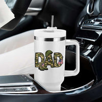 Proud Army Dad USA Flag Camo Tumbler With Handle Fathers Day Gift