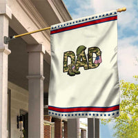 Proud Army Dad USA Flag Camo Patriotic Garden Flag Fathers Day Gift