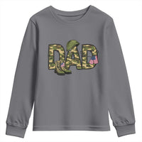 Proud Army Dad USA Flag Camo Youth Sweatshirt Fathers Day Gift