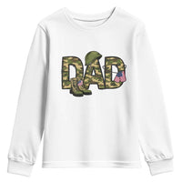 Proud Army Dad USA Flag Camo Youth Sweatshirt Fathers Day Gift