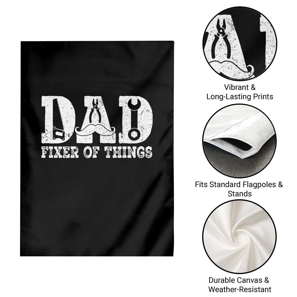 Handyman Dad Fixer Of Everything Garden Flag Funny Garage Papa