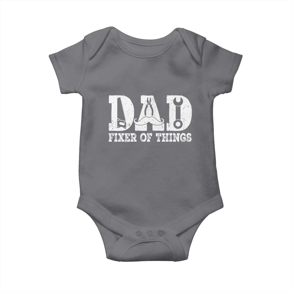 Handyman Dad Fixer Of Everything Baby Onesie Funny Garage Papa