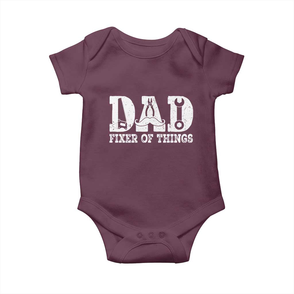 Handyman Dad Fixer Of Everything Baby Onesie Funny Garage Papa