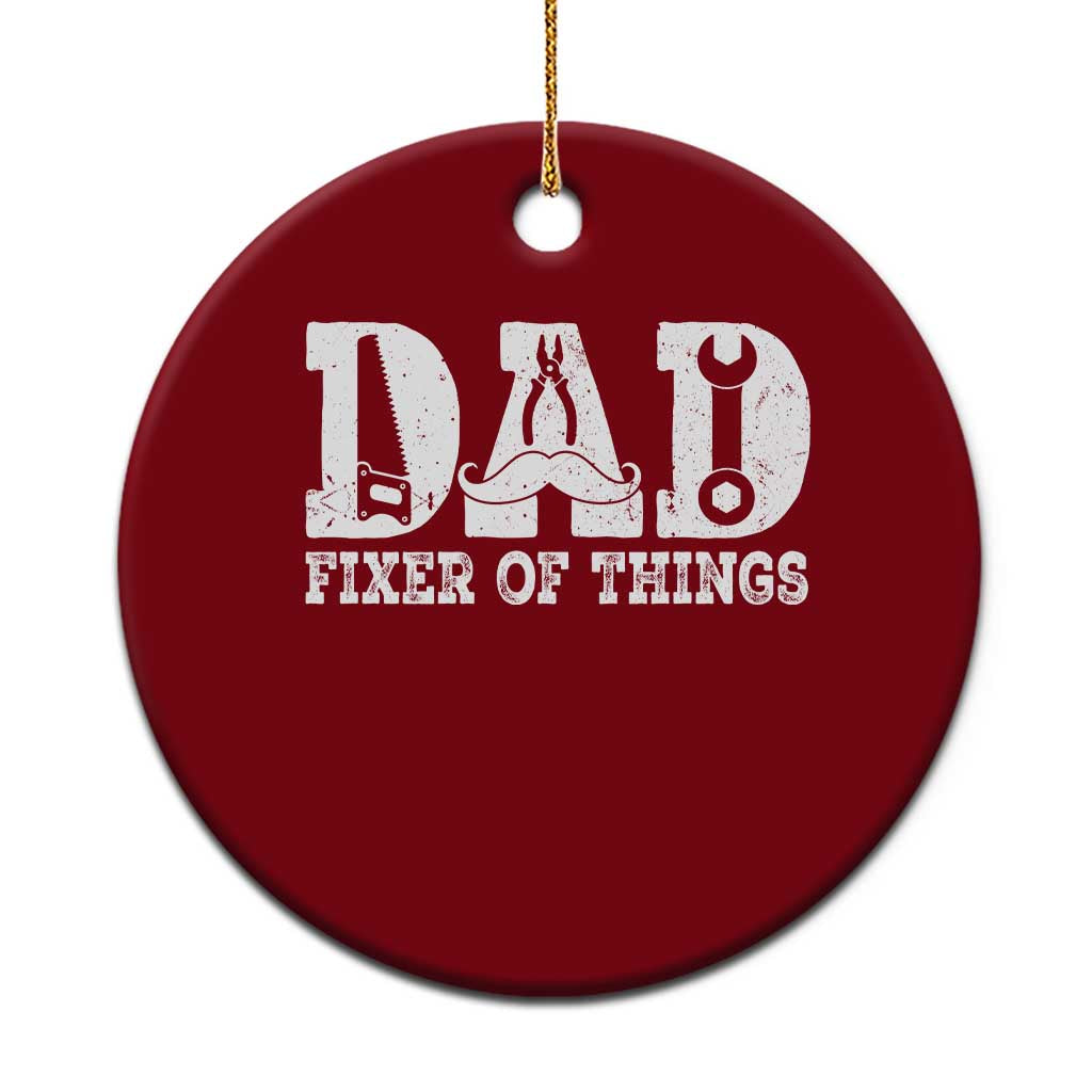 Handyman Dad Fixer Of Everything Ceramic Ornament Funny Garage Papa