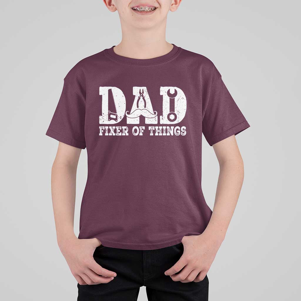Handyman Dad Fixer Of Everything T Shirt For Kid Funny Garage Papa