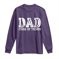 Handyman Dad Fixer Of Everything Long Sleeve Shirt Funny Garage Papa
