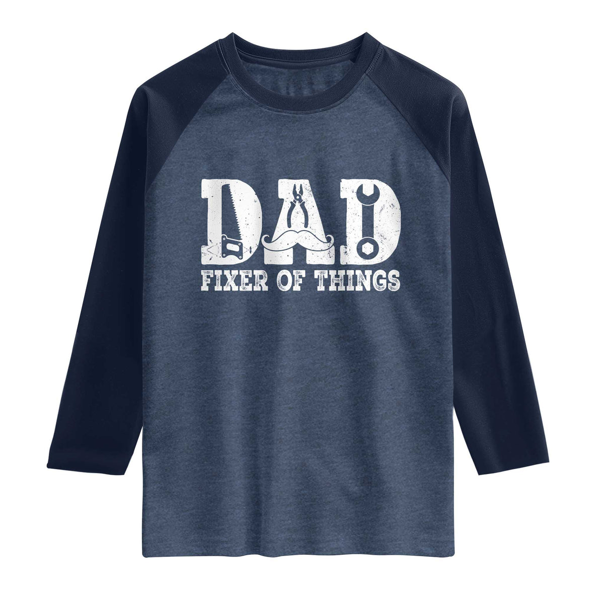 Handyman Dad Fixer Of Everything Raglan Shirt Funny Garage Papa