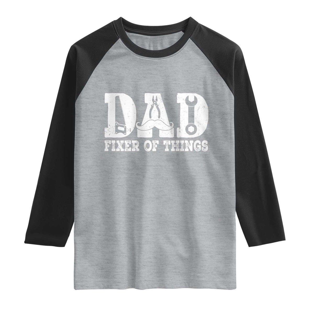 Handyman Dad Fixer Of Everything Raglan Shirt Funny Garage Papa