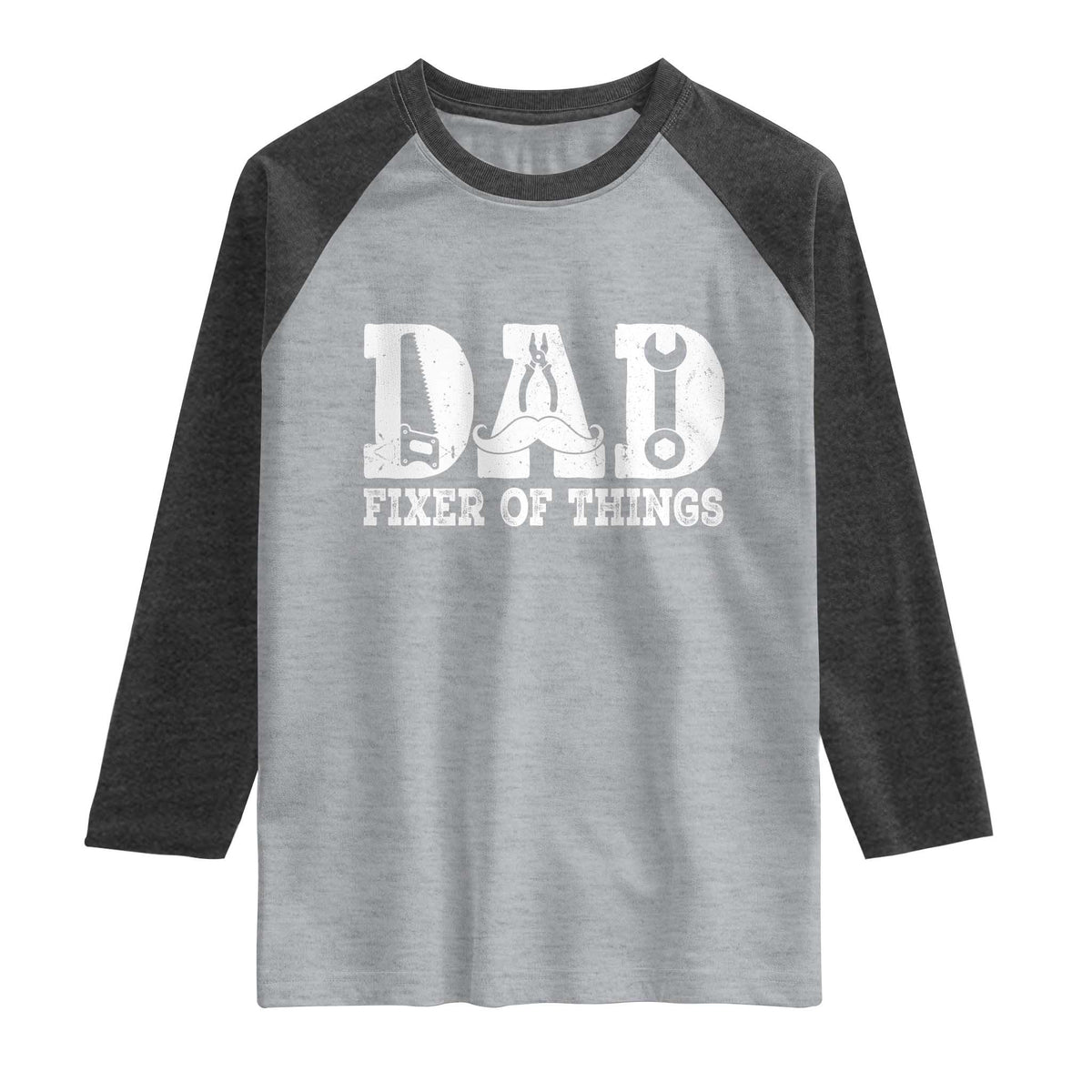Handyman Dad Fixer Of Everything Raglan Shirt Funny Garage Papa