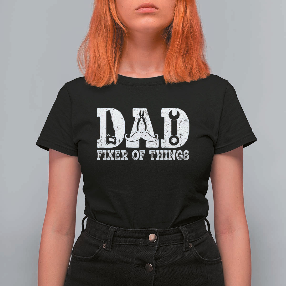 Handyman Dad Fixer Of Everything T Shirt For Women Funny Garage Papa