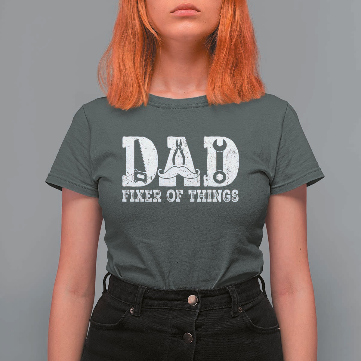 Handyman Dad Fixer Of Everything T Shirt For Women Funny Garage Papa