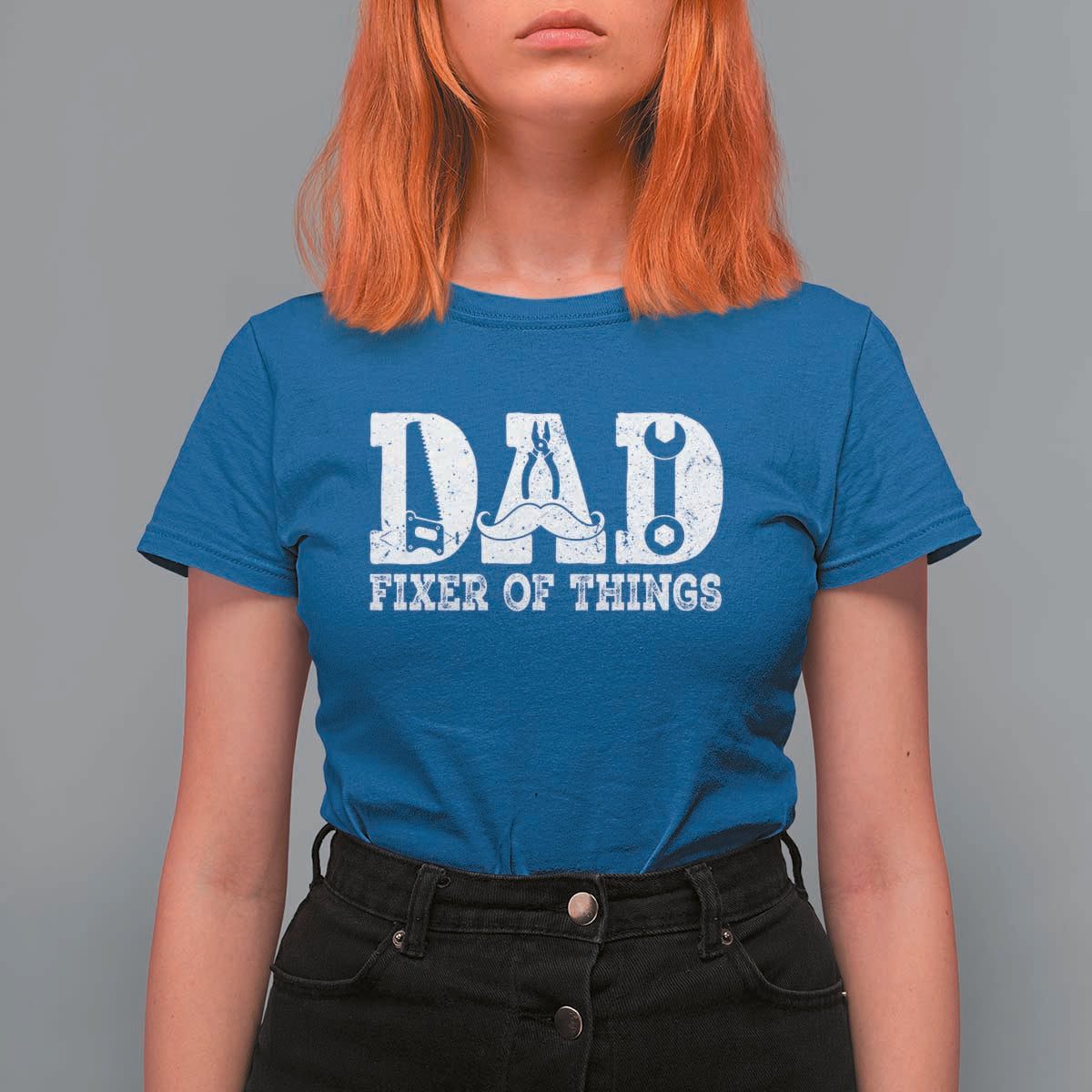 Handyman Dad Fixer Of Everything T Shirt For Women Funny Garage Papa