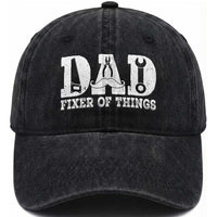 Handyman Dad Fixer Of Everything Washed Cotton Baseball Cap Funny Garage Papa