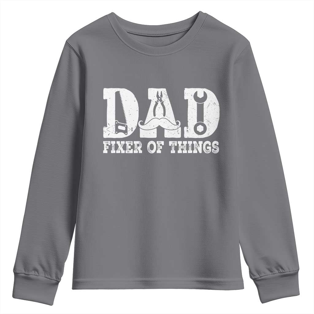 Handyman Dad Fixer Of Everything Youth Sweatshirt Funny Garage Papa