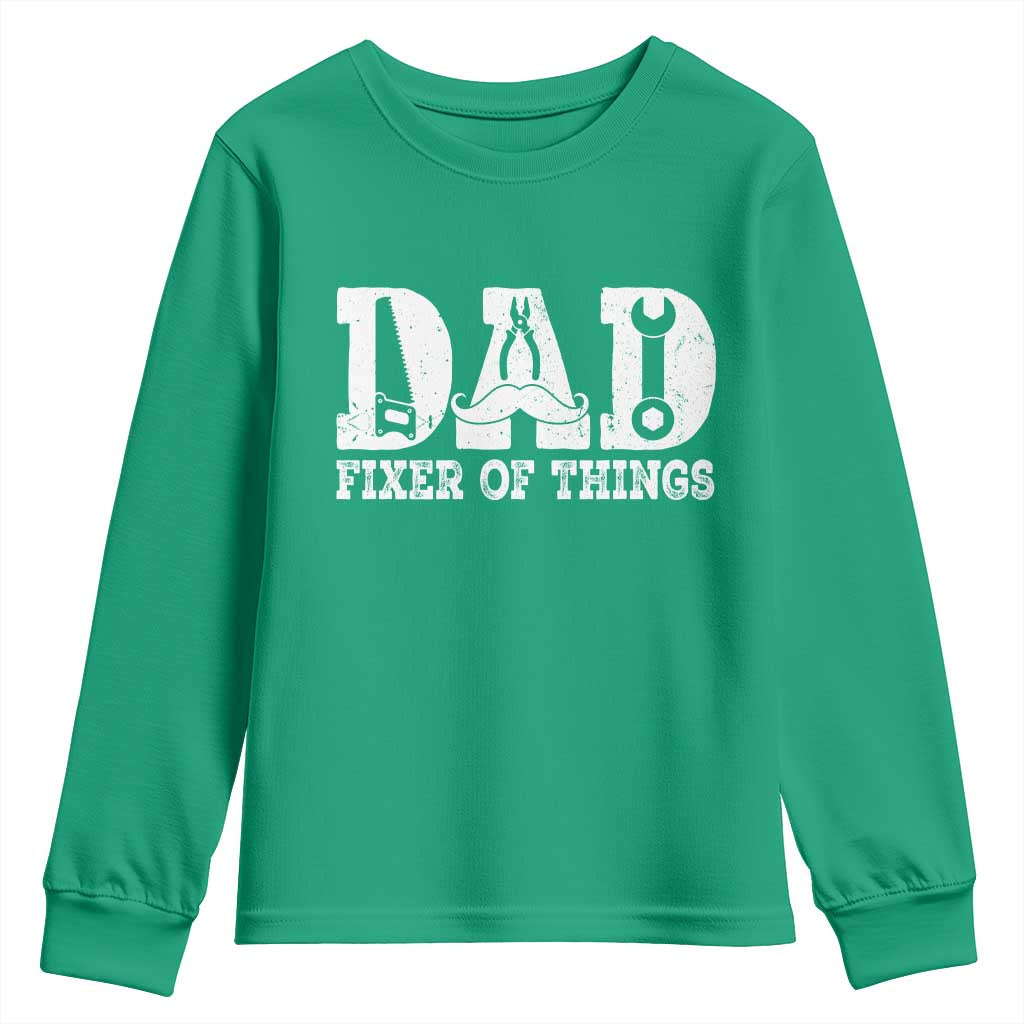 Handyman Dad Fixer Of Everything Youth Sweatshirt Funny Garage Papa
