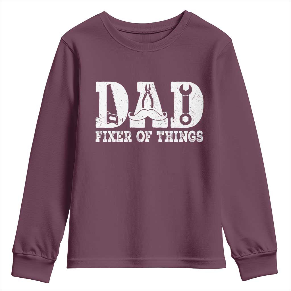 Handyman Dad Fixer Of Everything Youth Sweatshirt Funny Garage Papa