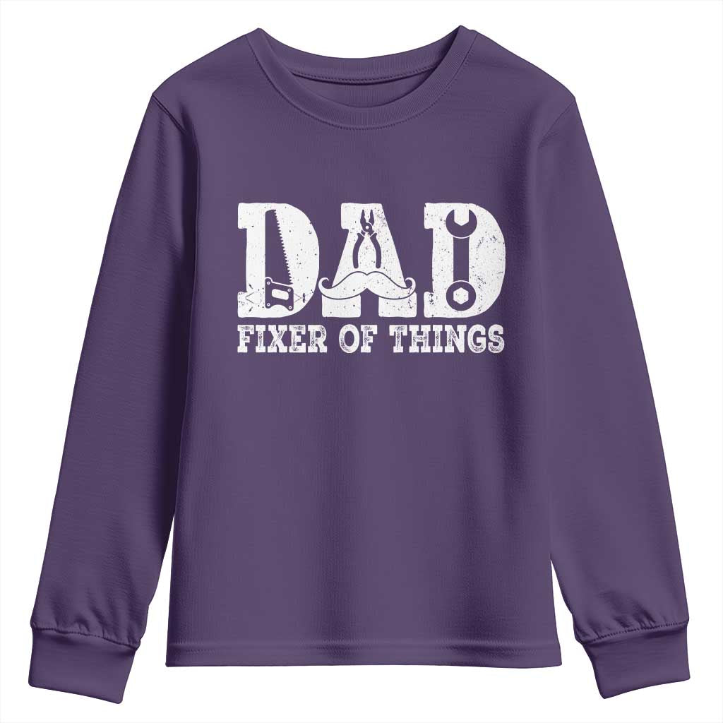 Handyman Dad Fixer Of Everything Youth Sweatshirt Funny Garage Papa