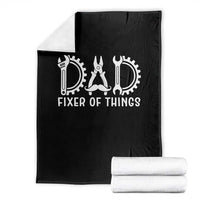Dad Fixer Of Everything Garage Life Throw Blanket Auto Mechanic Fathers Day Gift